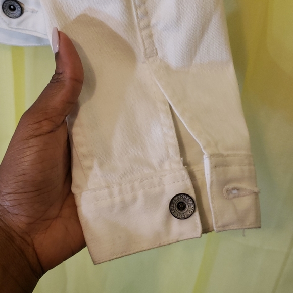 White Blue Jean Jacket - Picture 6 of 7